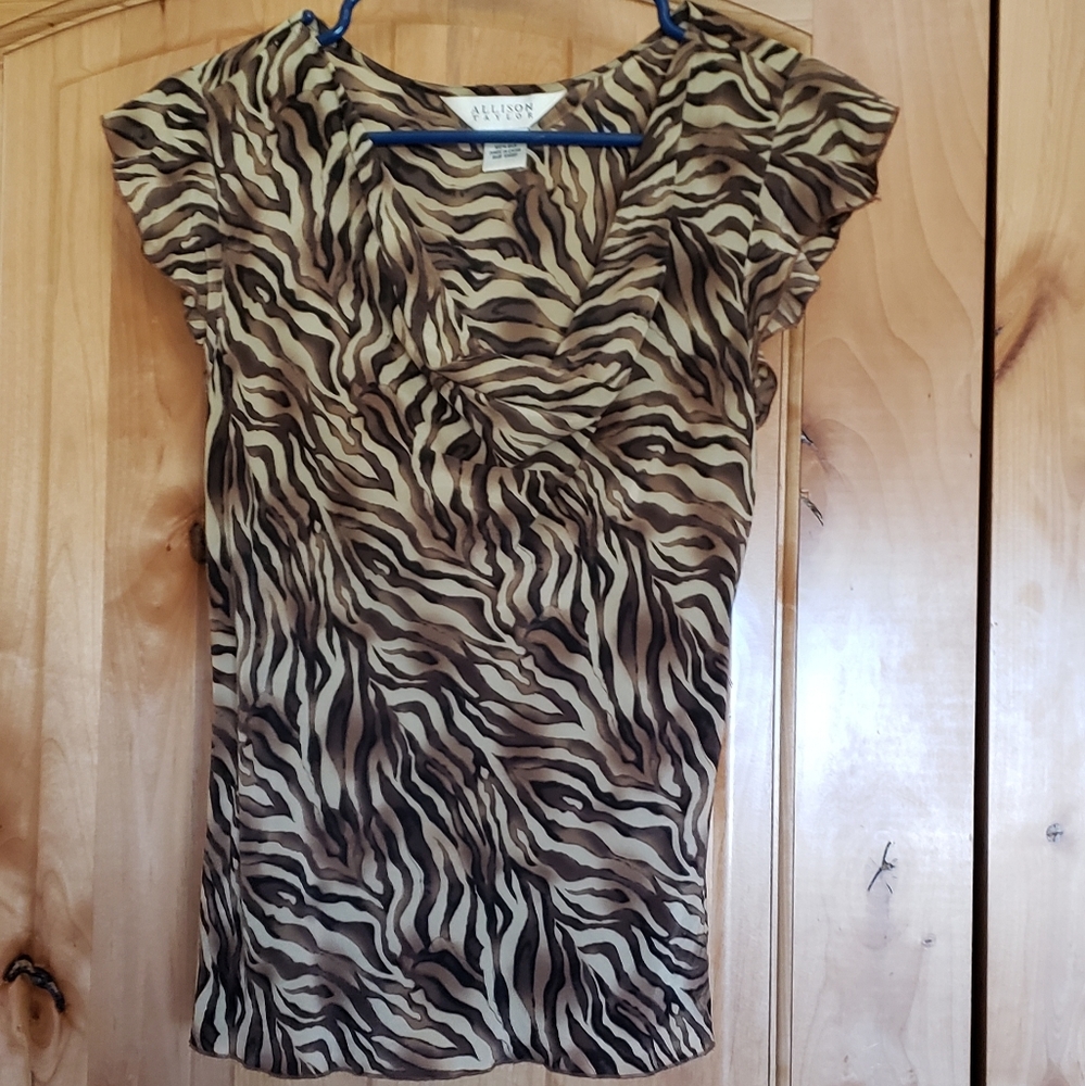 New Silk Tiger print top - NWOT